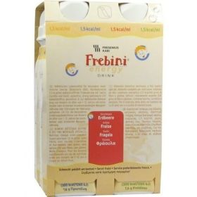 Frebini energy DRINK Erdbeere Trinkflasche, 4X200 ML – PZN 63816 из Германии