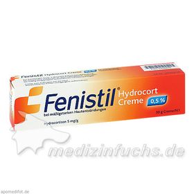 FENISTIL Hydrocort Creme 0,5% b.mäßigst.Haute., 30 G – PZN 6458846 из Германии