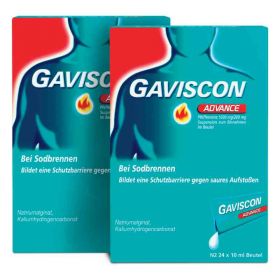Gaviscon Advance Pfefferminz 1000mg/200mg Dosierbeutel  (2x24X10 ml) – PZN 8100165 из Германии