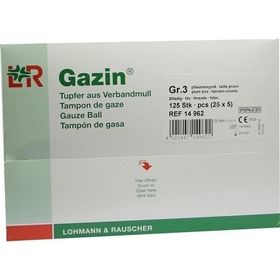 Gazin Schlinggazetupfer pflaume2+3 steril m.Schutz, 125 ST – PZN 1232215 из Германии