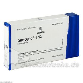GENCYDO 7%, 8 ST – PZN 1622755 из Германии