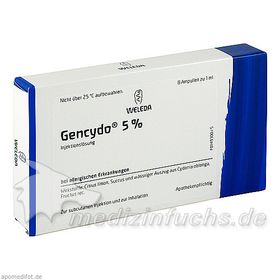 GENCYDO 5%, 8 ST – PZN 1622778 из Германии