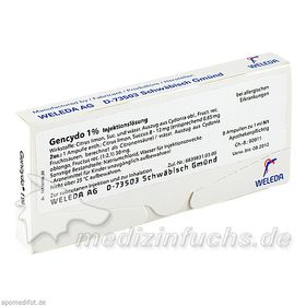GENCYDO 1%, 8 ST – PZN 1622815 из Германии