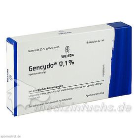 GENCYDO 0.1%, 8 ST – PZN 1622838 из Германии