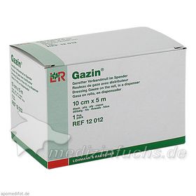 GAZIN Verbandmull gerollt im Spender 10cmx5m, 1 ST – PZN 1835971 из Германии