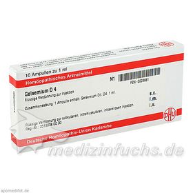 GELSEMIUM D 4 Ampullen, 10X1 ML – PZN 2823881 из Германии