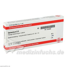 GELSEMIUM D 6 Ampullen, 10X1 ML – PZN 2823898 из Германии