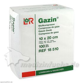 GAZIN Kompresse 10x20cm 12fach OP, 100 ST – PZN 3959453 из Германии