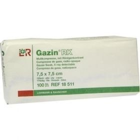 GAZIN Mullkompresse 7.5x7.5cm 12f mit RK unsteril, 100 ST – PZN 3959476 из Германии