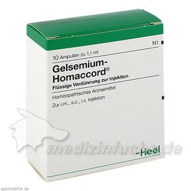 GELSEMIUM HOMACCORD, 10 ST – PZN 412961 из Германии