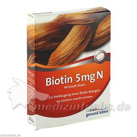 gesund leben Biotin 5 mg N, 60 ST – PZN 4985234 из Германии