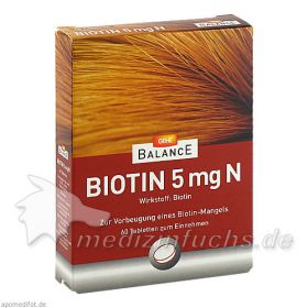 GEHE BALANCE Biotin 5mg N, 60 ST – PZN 4987210 из Германии