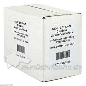 GEHE BALANCE Diätdrink Vanille, 25X17.5 G – PZN 5102596 из Германии