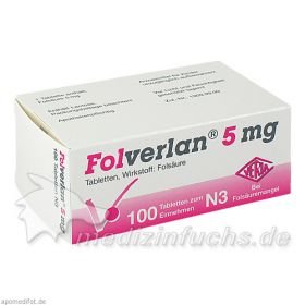 FOLVERLAN 5MG, 100 ST – PZN 7712850 из Германии