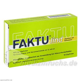 Faktu lind Zäpfchen mit Hamamelis, 10 ST – PZN 7798768 из Германии
