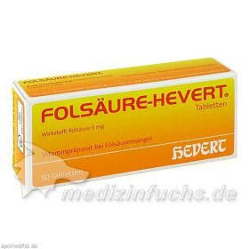 FOLSAEURE HEVERT, 50 ST – PZN 8441494 из Германии