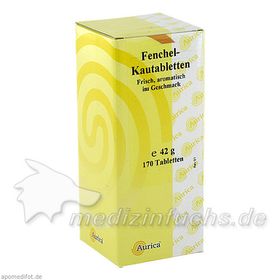 Fenchelkautabletten Aurica, 170 ST – PZN 8509111 из Германии
