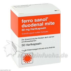 Ferro Sanol duodenal mite 50mg mr.Pellets in Kaps., 50 ST – PZN 940884 из Германии