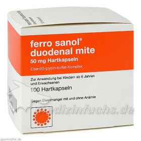 Ferro Sanol duodenal mite 50mg mr.Pellets in Kaps., 100 ST – PZN 940890 из Германии