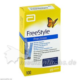 FreeStyle Precision Blutzucker Teststr. o. Codier., 100 ST – PZN 9605118 из Германии