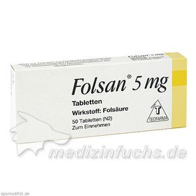 Folsan 5mg, 50 ST – PZN 9640907 из Германии