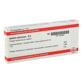 Acidum Sulfuricum D 6 Ampullen (10X1 ml) – PZN 2822864 из Германии