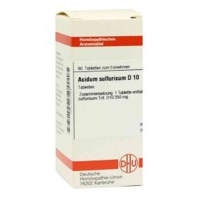 Acidum Sulfuricum D 10 Tabletten (80 stk) – PZN 4201356 из Германии