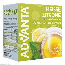 ADVANTA Heiße Zitrone Magnesium, 12X12 G – PZN 11123639 из Германии