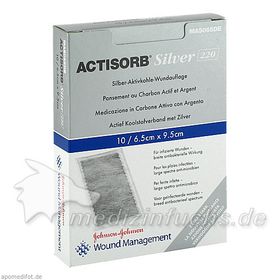 ACTISORB 220 Silver 9.5x6.5cm steril, 10 ST – PZN 1666729 из Германии