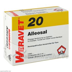 ALLEOSAL 20 Amp.f.Hunde/Katzen/Klein-u.Zootiere, 10X2 ML – PZN 1838567 из Германии