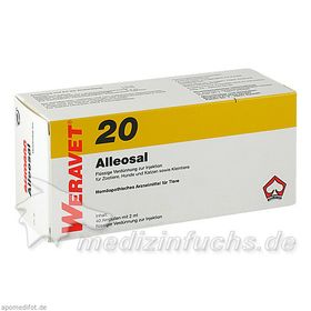 ALLEOSAL 20 Amp.f.Hunde/Katzen/Klein-u.Zootiere, 40X2 ML – PZN 1838573 из Германии
