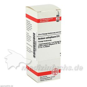 ACIDUM SALICYL D 6, 20 ML – PZN 2108948 из Германии