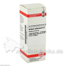 ACIDUM SULF D 3, 20 ML – PZN 2121334 из Германии