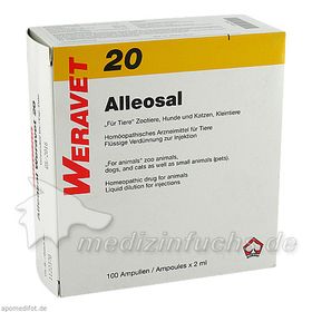 ALLEOSAL 20 Amp.f.Hunde/Katzen/Klein-u.Zootiere, 100X2 ML – PZN 2146021 из Германии