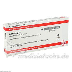 ACONITUM D 12 Ampullen, 10X1 ML – PZN 2825561 из Германии