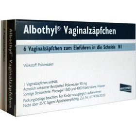 ALBOTHYL Vaginalzäpfchen, 6 ST – PZN 2904711 из Германии