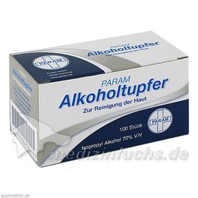 Alkoholtupfer PARAM, 100 ST – PZN 366729 из Германии