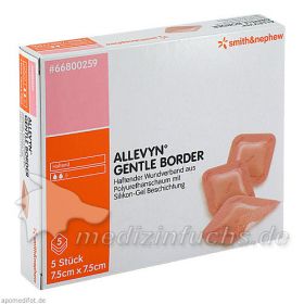 Allevyn Gentle Border 7.5cmx7.5cm, 5 ST – PZN 6087427 из Германии