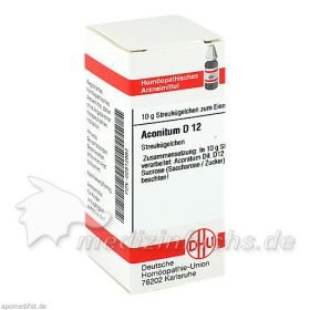 Aconitum D12, 10 G – PZN 907131 из Германии