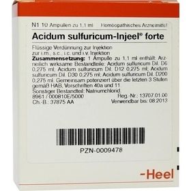ACIDUM SULF INJ FORTE, 10 ST – PZN 9478 из Германии