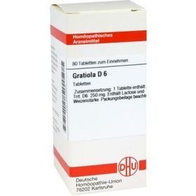 Gratiola D 6 Tabletten (80 stk) – PZN 2630923 из Германии