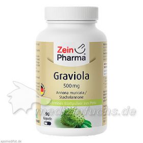Graviola Kapseln 500mg je Kap.reines Blattpul.Peru, 90 ST – PZN 10326004 из Германии