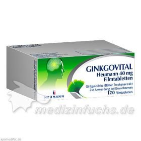 Ginkgovital Heumann 40 mg Filmtabletten, 120 ST – PZN 11521328 из Германии