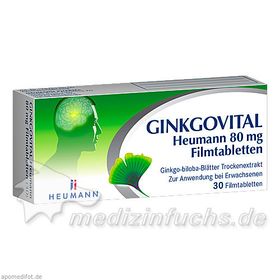 Ginkgovital Heumann 80 mg Filmtabletten, 30 ST – PZN 11526194 из Германии