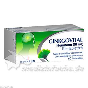 Ginkgovital Heumann 80 mg Filmtabletten, 60 ST – PZN 11526202 из Германии