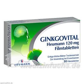 Ginkgovital Heumann 120 mg Filmtabletten, 30 ST – PZN 11526225 из Германии