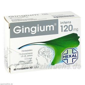 Gingium intens 120, 60 ST – PZN 1635918 из Германии
