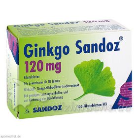 Ginkgo Sandoz 120mg Filmtabletten, 120 ST – PZN 1684012 из Германии