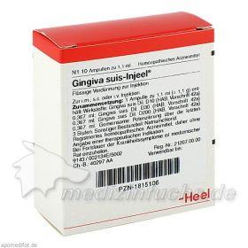 GINGIVA SUIS INJ OR, 10 ST – PZN 1815106 из Германии