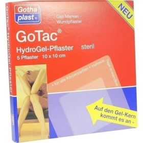 GoTac L Hydrogelpflaster 10cmx10cm steril, 5 ST – PZN 1990068 из Германии